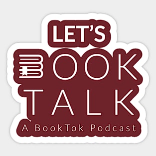 Let's Book Talk Pod - White Sticker